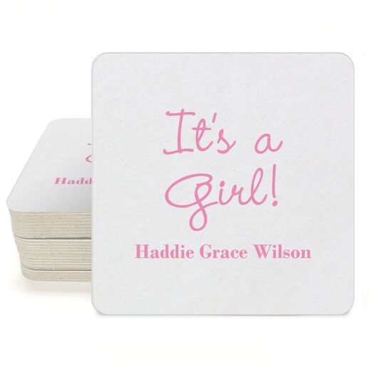 Sweet Baby Girl Square Coasters